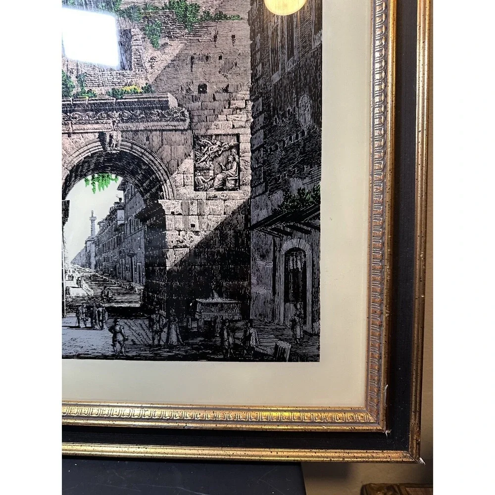 Vintage Turner‎ Wall Accessory, Glass Lithograph, 